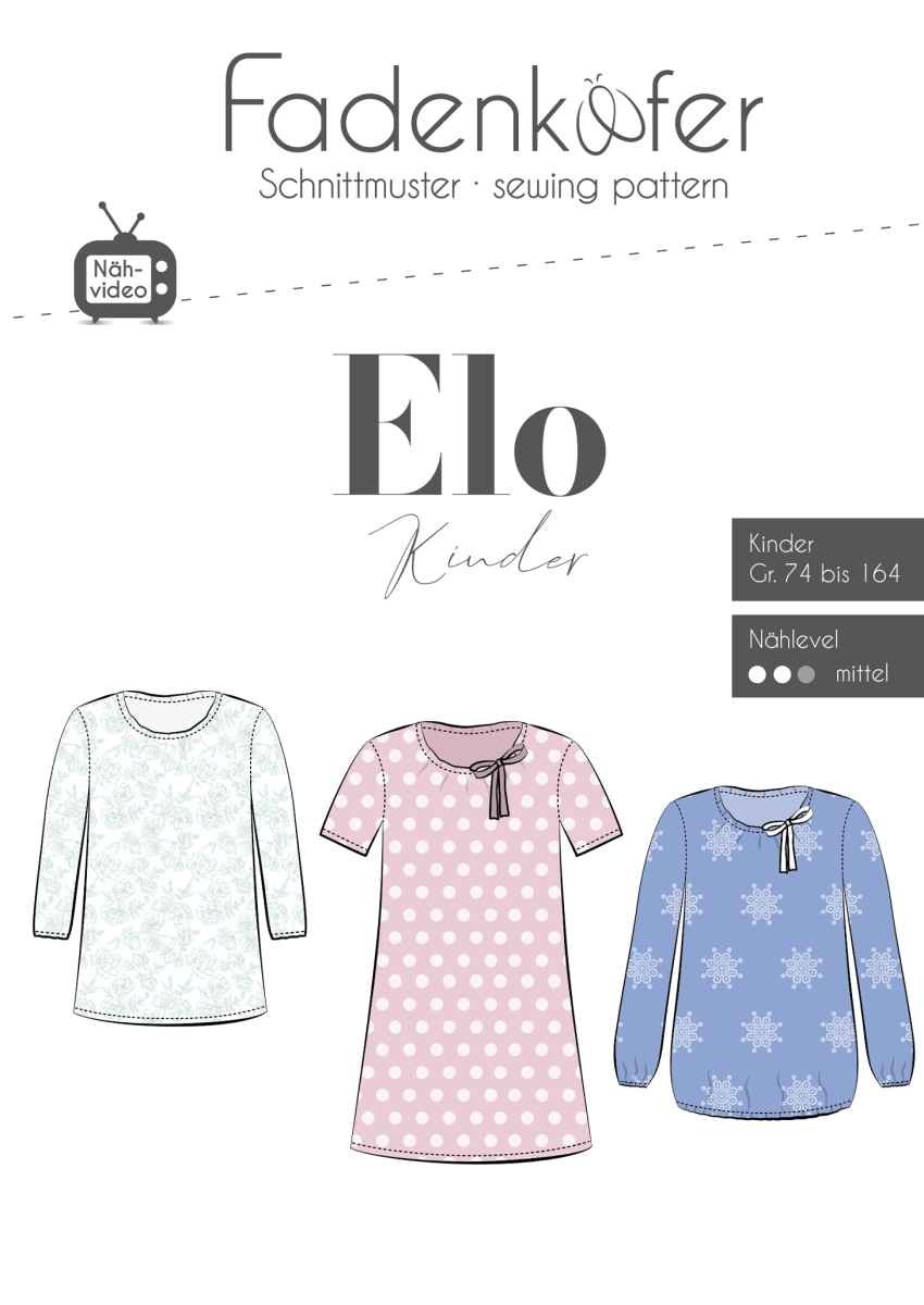 Papierschnittmuster Bluse Elo Kinder – Bild 2