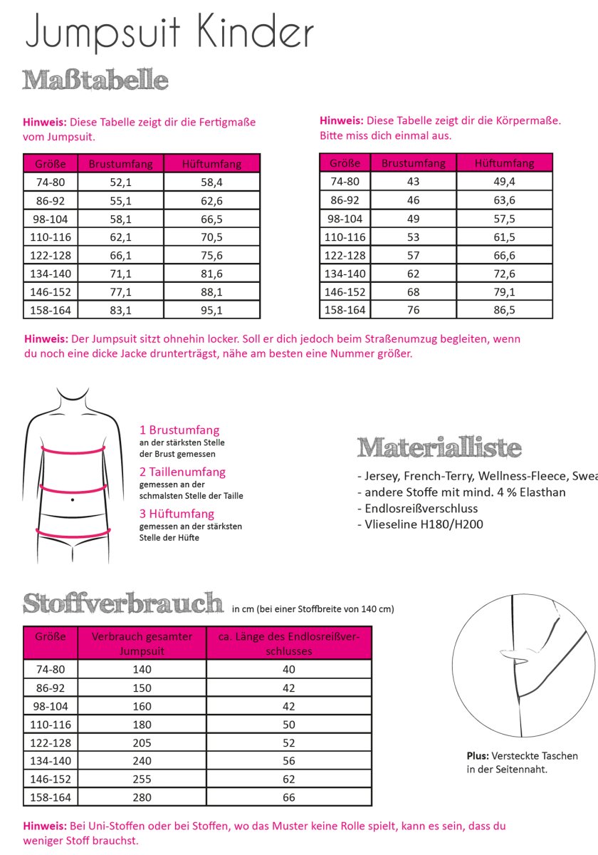 Papierschnittmuster Jumpsuit Kinder – Bild 3