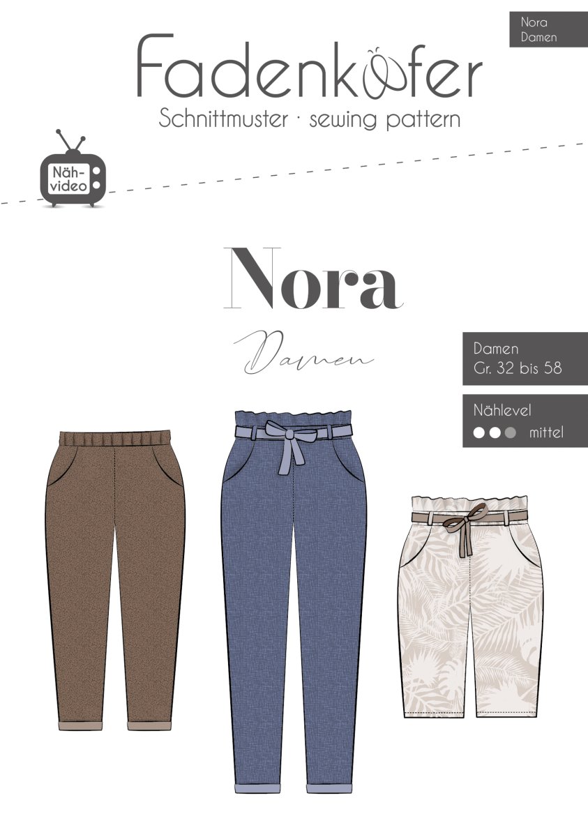 Papierschnittmuster Hose Nora Damen – Bild 2