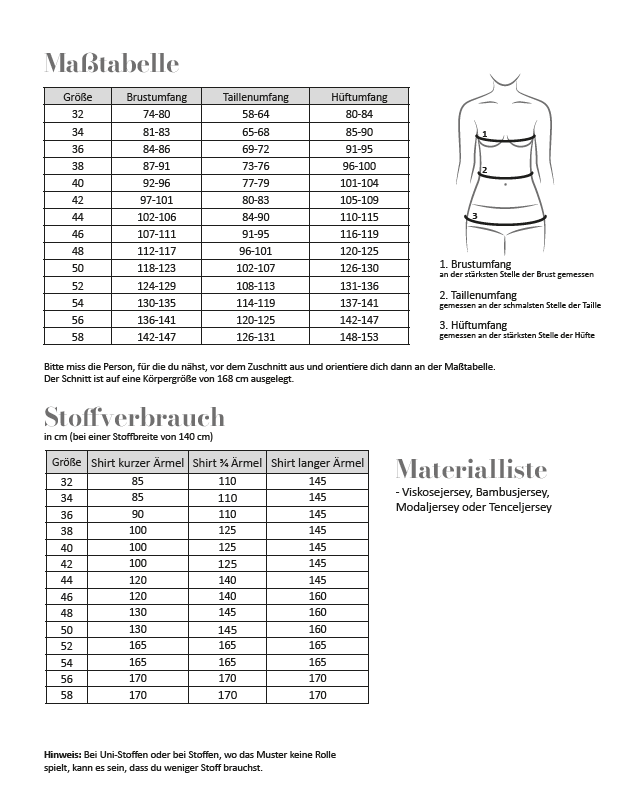 Papierschnittmuster Wasserfallshirt Damen – Bild 4