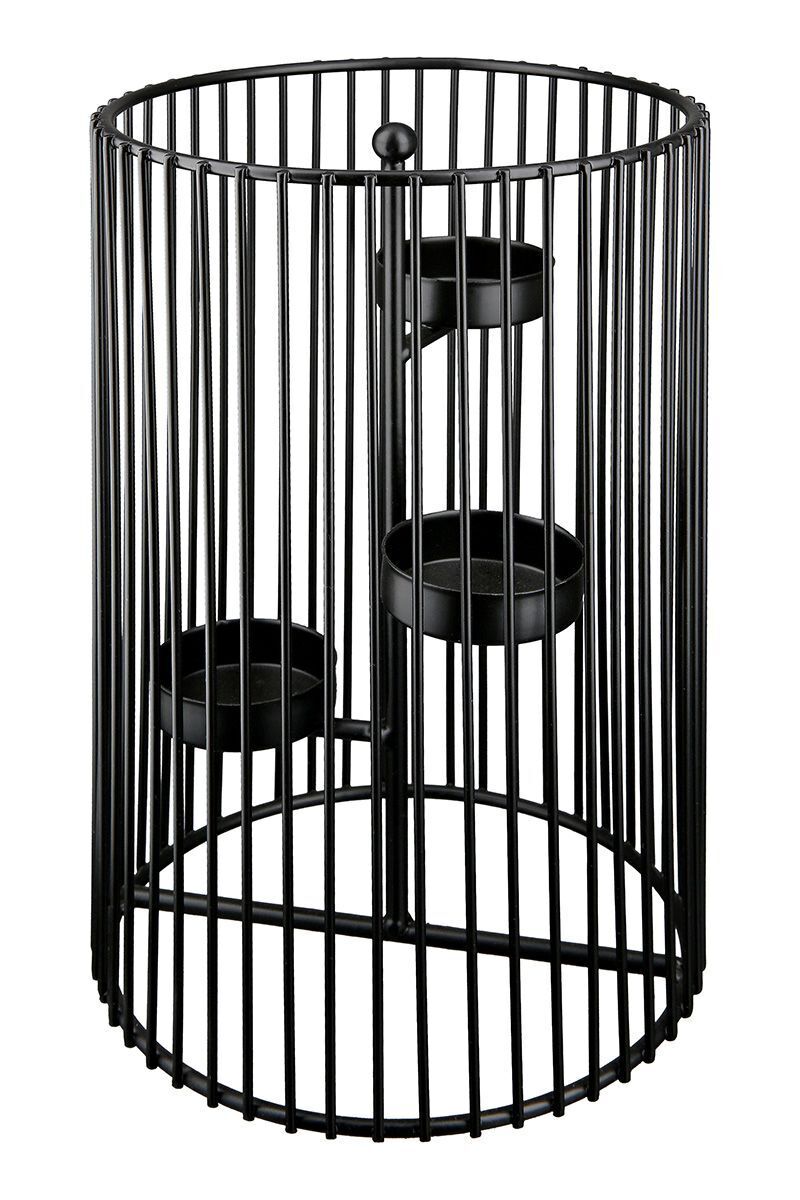 Teelichtleuchter Trixie schwarz Metall – Bild 5