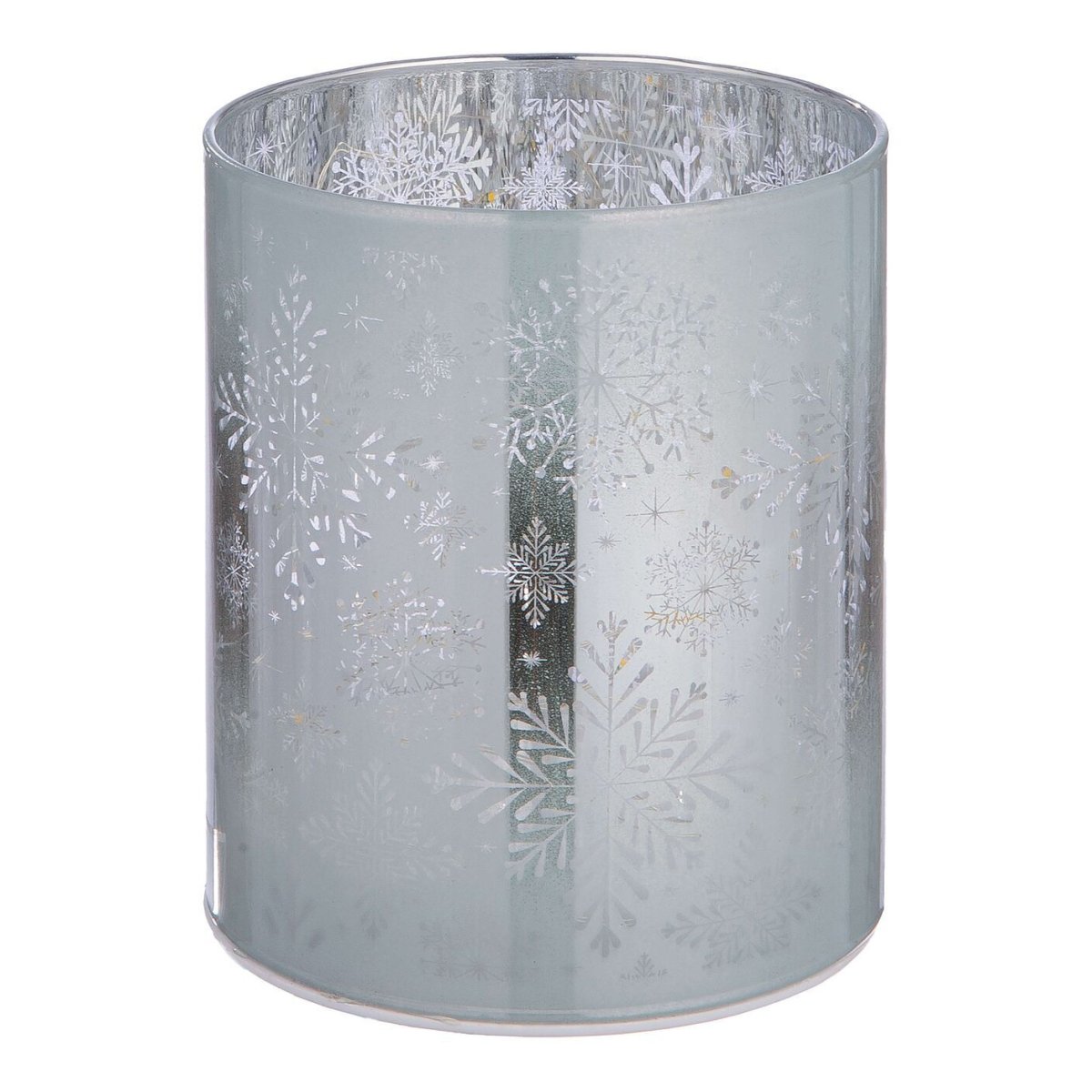 Windlicht Schneeflocke LED Glas 13cm – Bild 6