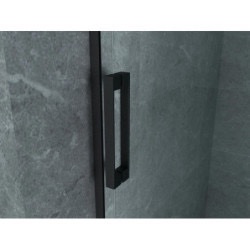 Nischendusche 1400×2000 mm | Duschtür | Bad Schiebetür | Dusche Klarglas 8mm | Schwarz Matt 140×200 cm – Bild 5